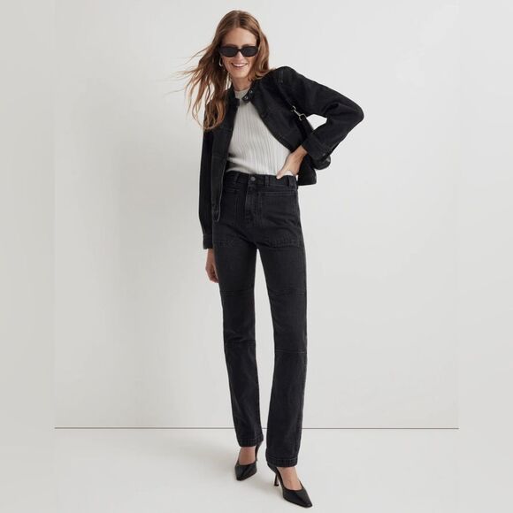 Madewell The '90s Straight Utility Jeans in Camplin Wash Size 23 High Rise NWT - Picture 2 of 9